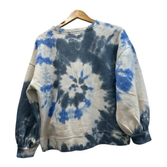 Style & Co. Blue and White Tie-Dye Long sleeve Sweatshirt - Picture 3 of 7